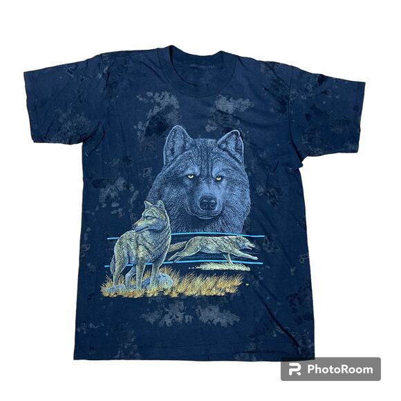 Vintage Other - Vintage Wolf Scene T-Shirt Single Stitch